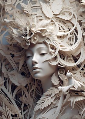 Woman Paper Cut Art