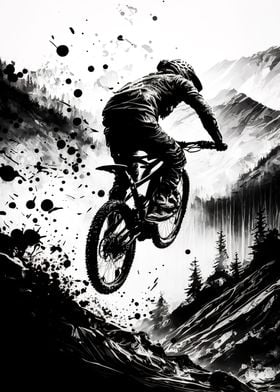 Mountain Bike Rider - High quality Poster - Photowall