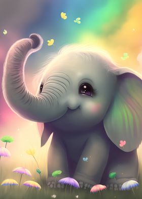 cute baby elephant