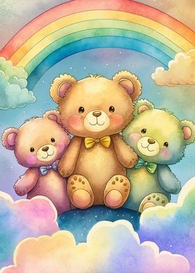 rainbow teddys