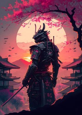 samurai sunset