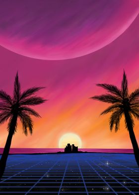 Retrowave Sun