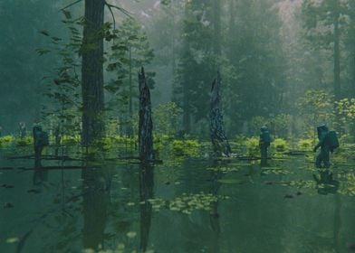 Flood Forest Scene 3 3D