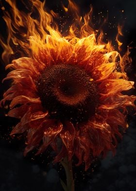 Sunflower Flames Embers