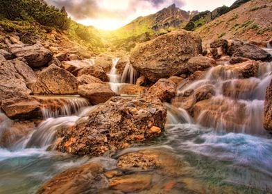 nature waterfall river