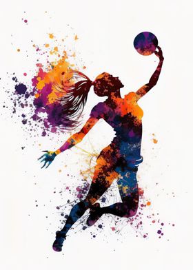 Watercolor Volleyball