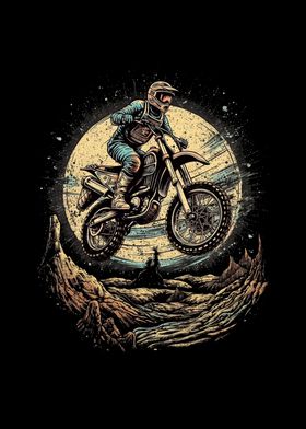 Dirt Bike Moon Motocross