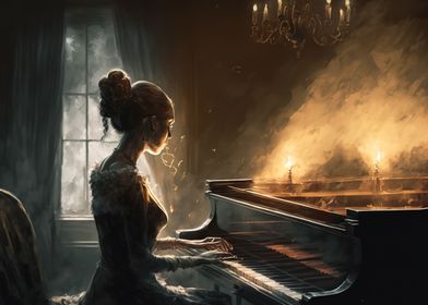  playing piano