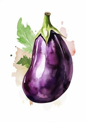 Eggplant Watercolor