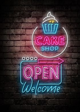 Cake Shop Neon