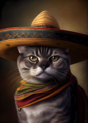 Cat With Sombrero