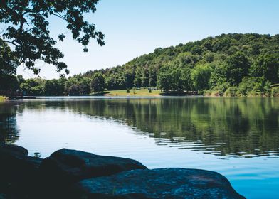 Appalachian lake landscape