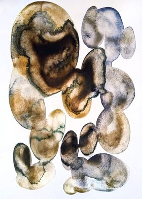 Watercolor sediments art