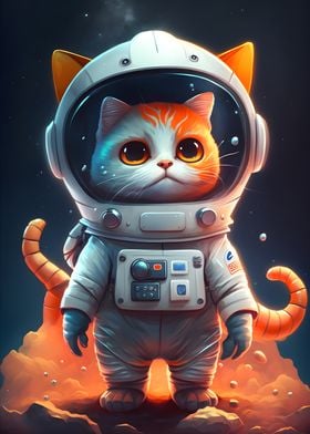 Astronaut Space Cat