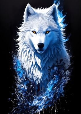 White Wolf Portrait 