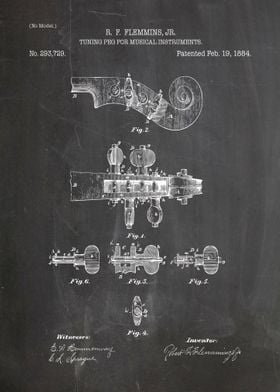 Tuning peg patent 1884