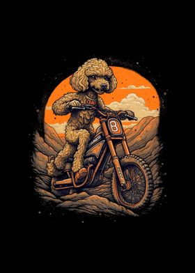 Dirt Bike Poodle Biker