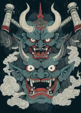 Oni demon samurai