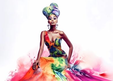 Colorful African princess