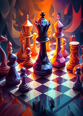 Poster Chess - Xadrez - Uau Posters