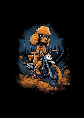 Dirt Bike Poodle Biker