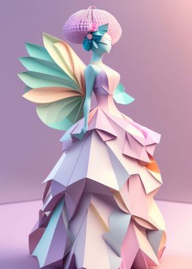 Origami Paper woman