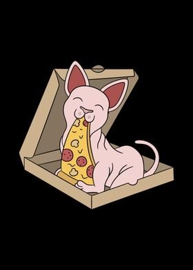 Sphynx Cat Pizza 