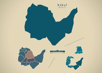 Kabul province map