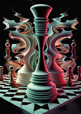 Game chess neon