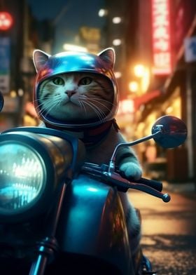 Neon Nights Racing Cat