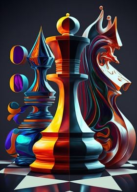 Game chess neon