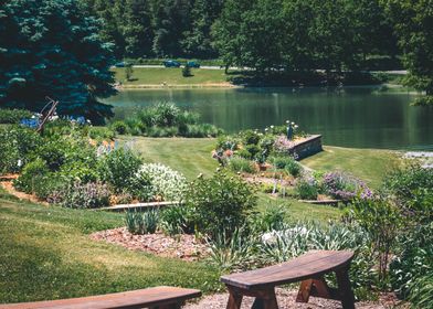 Butterfly garden in a park