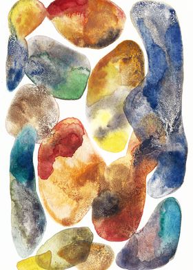 Watercolor sediments art