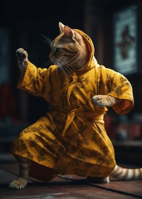 Martial Arts Karate Cat 