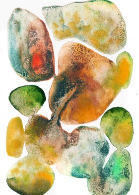 Watercolor sediments art