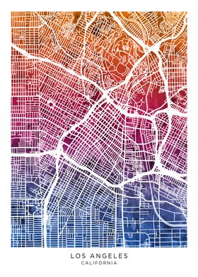 Los Angeles California Map