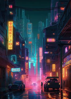 Neon Lofi Cyberpunk