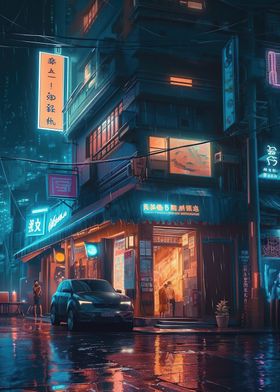 Neon Lofi Cyberpunk