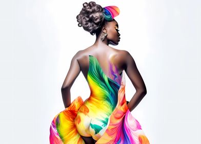 Colorful African princess