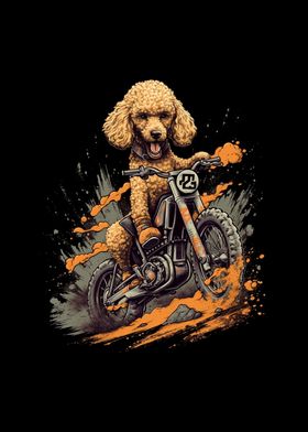 Dirt Bike Poodle Biker