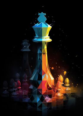 Game chess neon