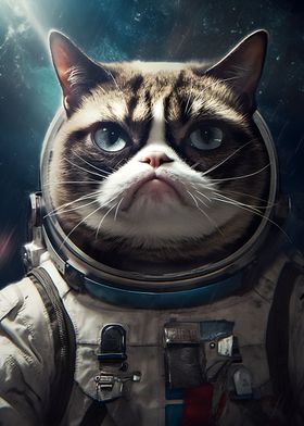 Grumpy Cat Space Astronaut