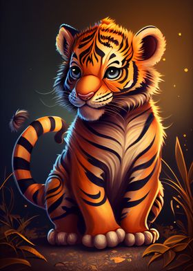 Cute Tiger Animal Cartoon