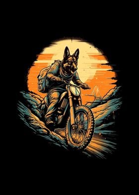 Dirt Bike German Shepherd