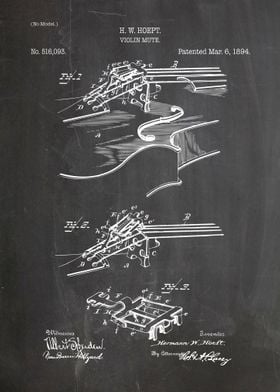 Violin mute patent 1894