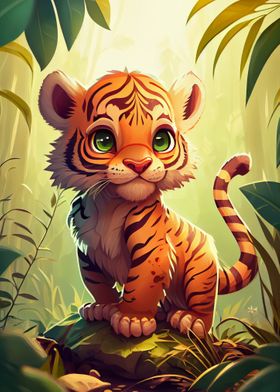 Cute Tiger Animal Cartoon
