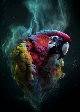 Parrot Water Neon Smoke