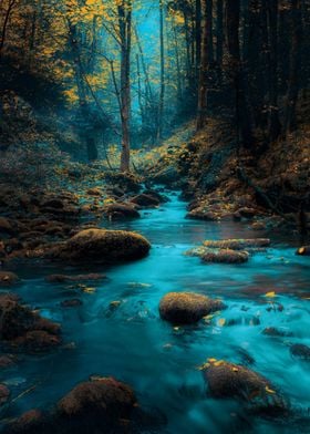 Waterfall River Blue