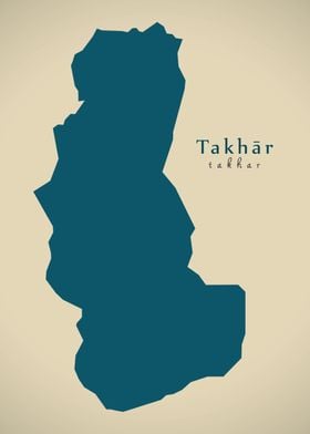 Takhar province map