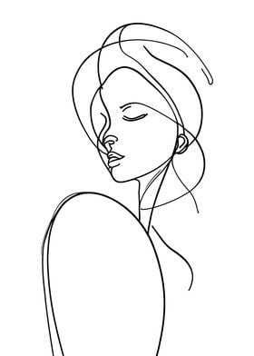 Woman Line Art